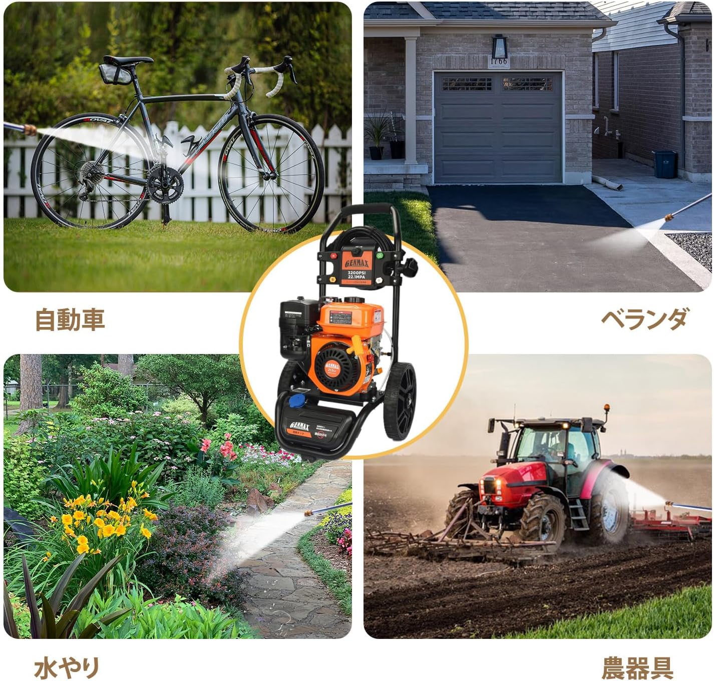 GENMAX エンジン式高圧洗浄機 GPW3200JP