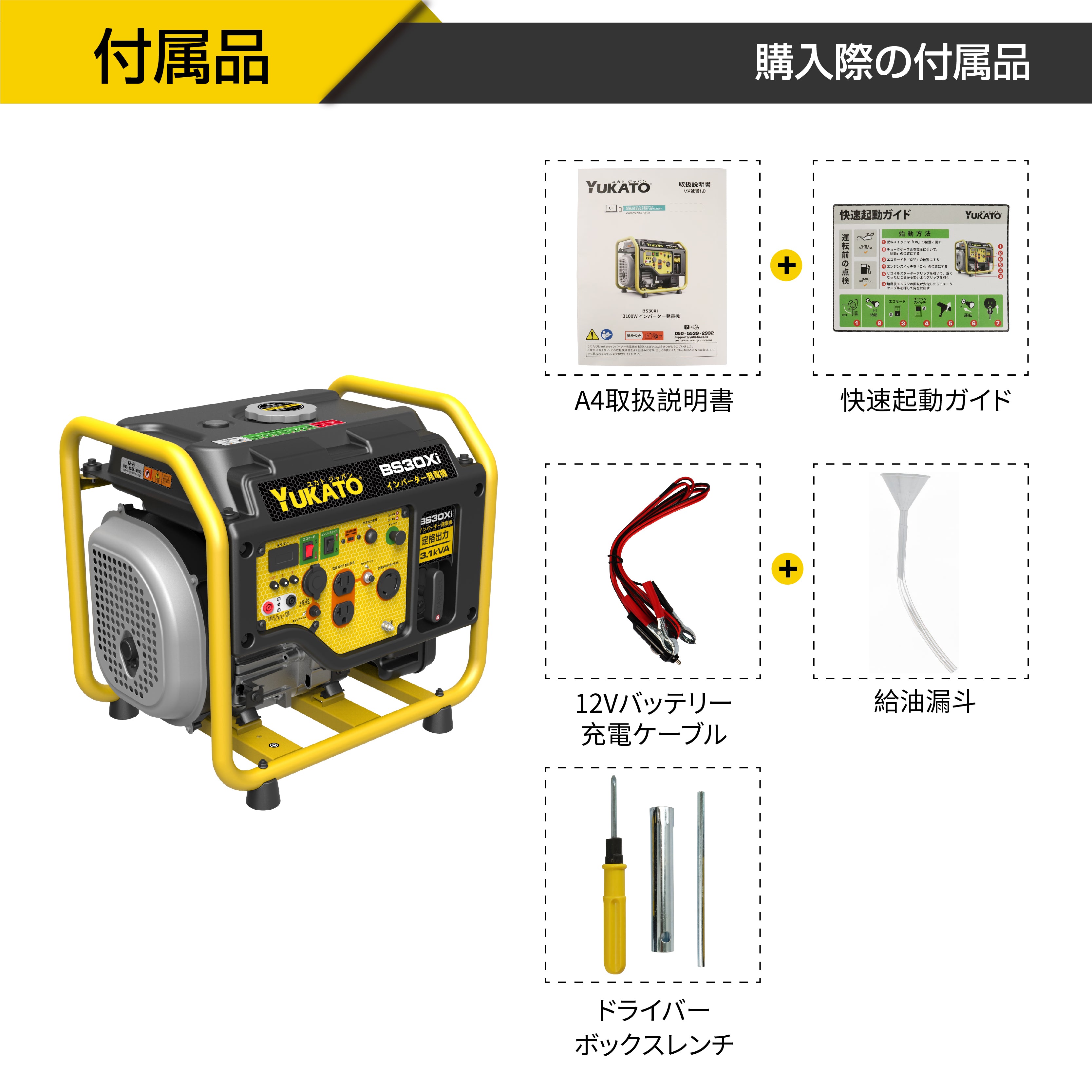 YUKATO BS30Xi インバーター発電機 オープンタイプ 3100W – YUKATOジャパン公式サイト